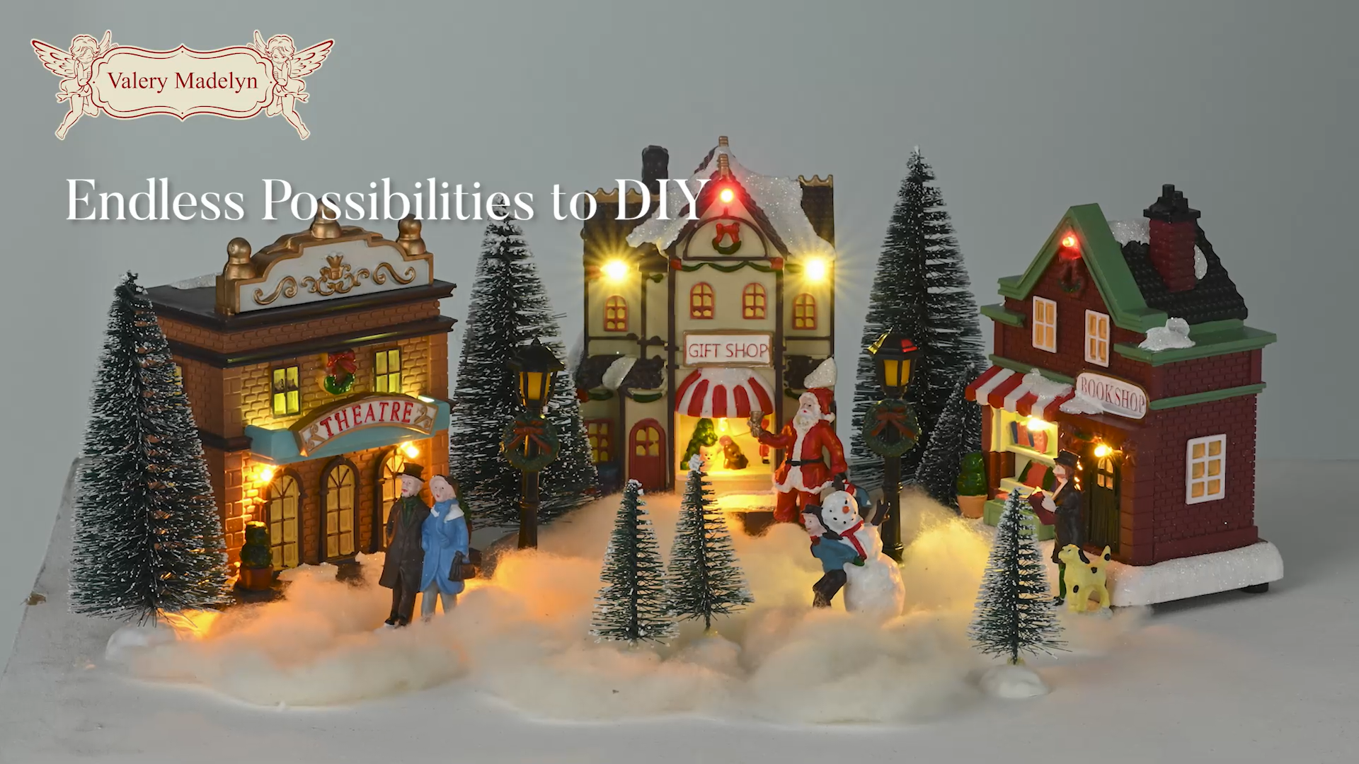 Amazon.com: Valery Madelyn Pre-Lit Christmas Village Set House